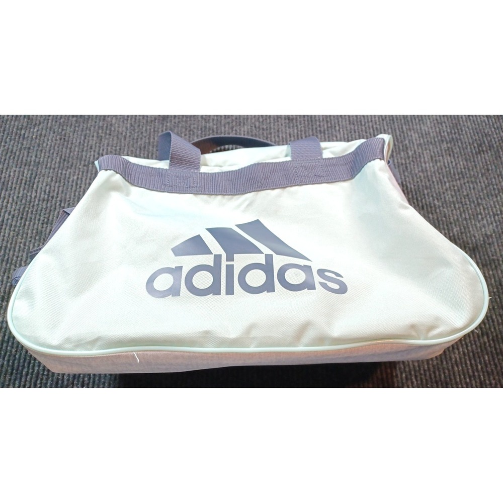 Adidas Defender III Medium Gym Duffle Bag Mint Green And Gray EUC